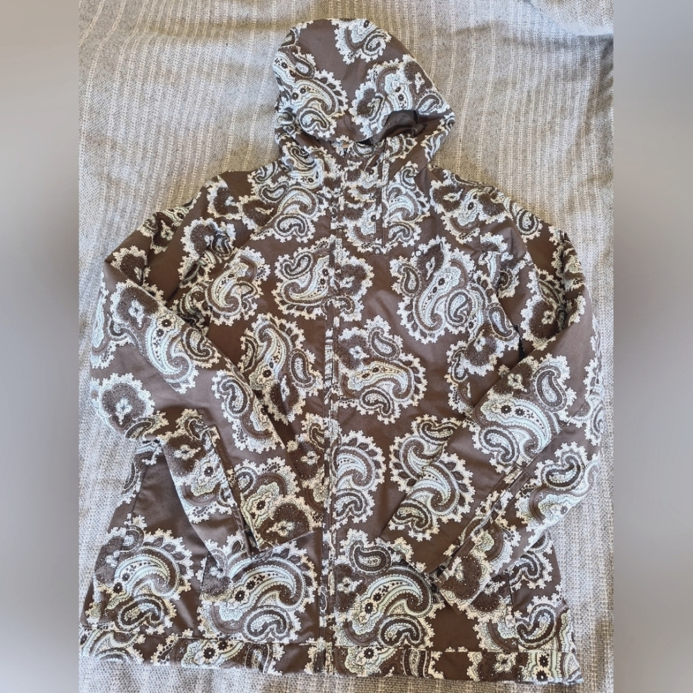 Burton Brown and Cream Paisley Ski Jacket